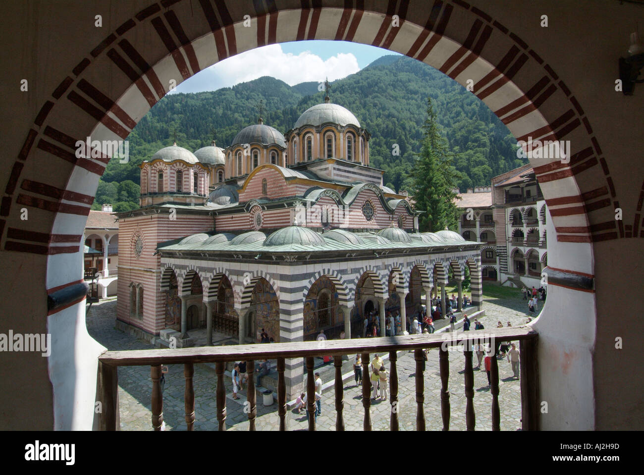 Rila Monastery Rhodope massif Pirin Mountains Bulgaria Peoples Republic Narodna Republika Bulgariya Balkan Peninsula Europe Stock Photo