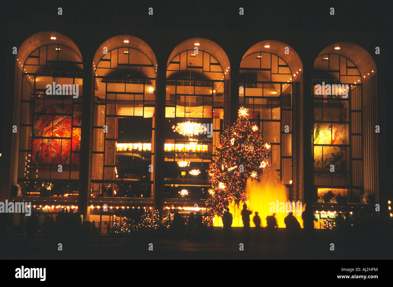 The Metropolitan (the Met) opera house in New York at Christmas time