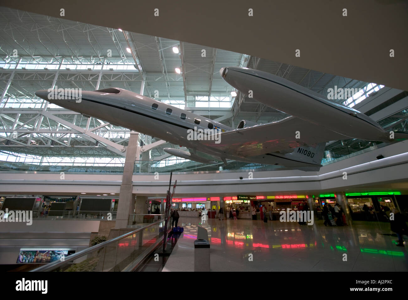 Denver international airport train hires stock photography and images