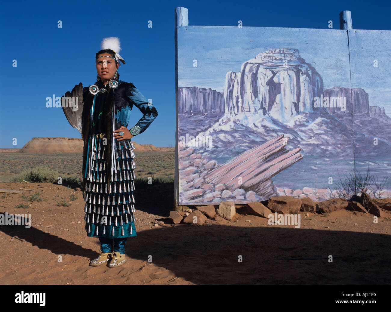 Native American Woman Performing Jingle Stock Photos Native