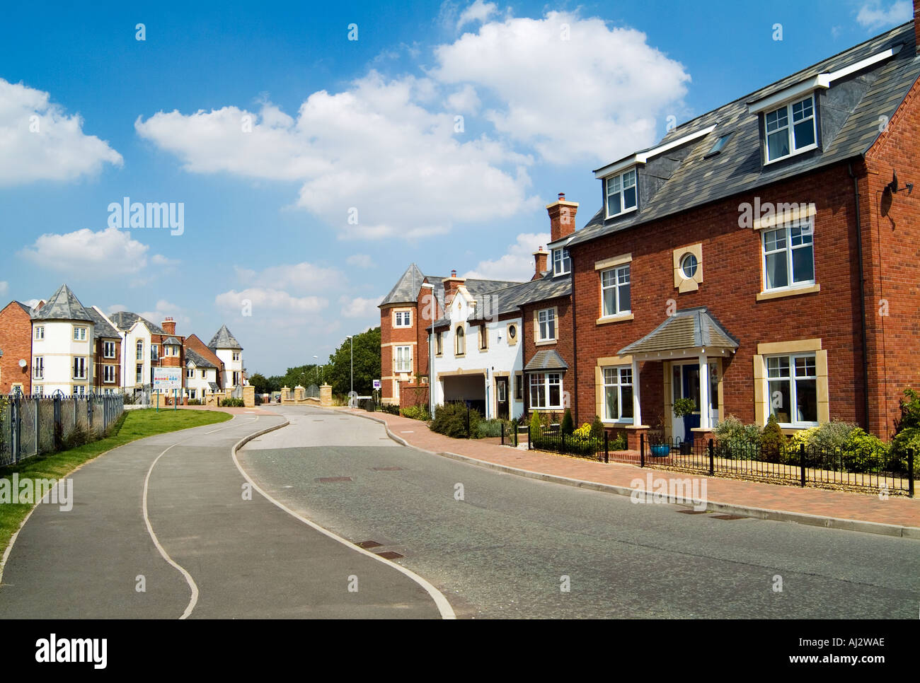 modern housing complex in cheshire Stock Photo Alamy