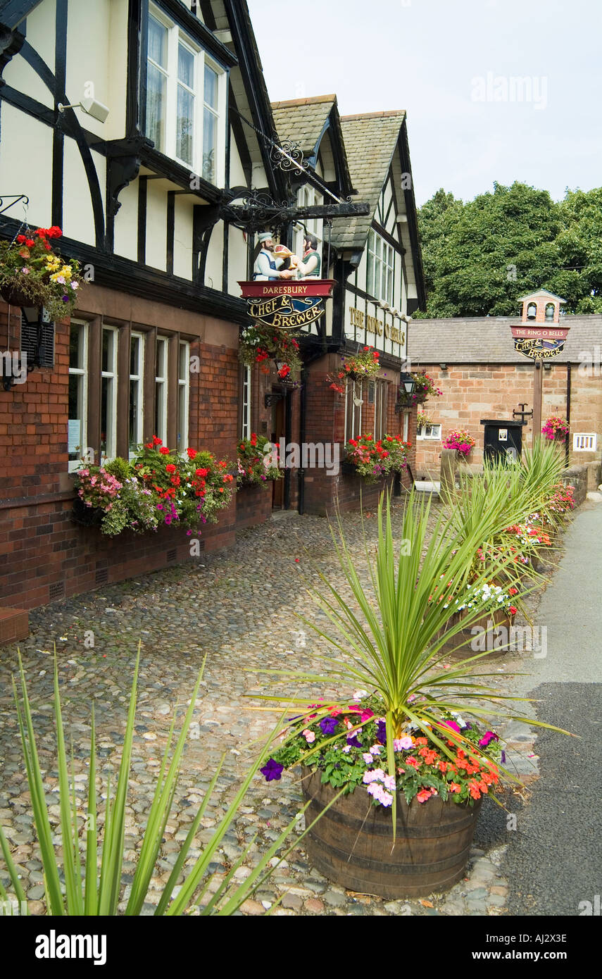 ring o bells Old English public house in Daresbury Cheshire The village where the author of Alice in Wonderland Lewis Carrol Stock Photo