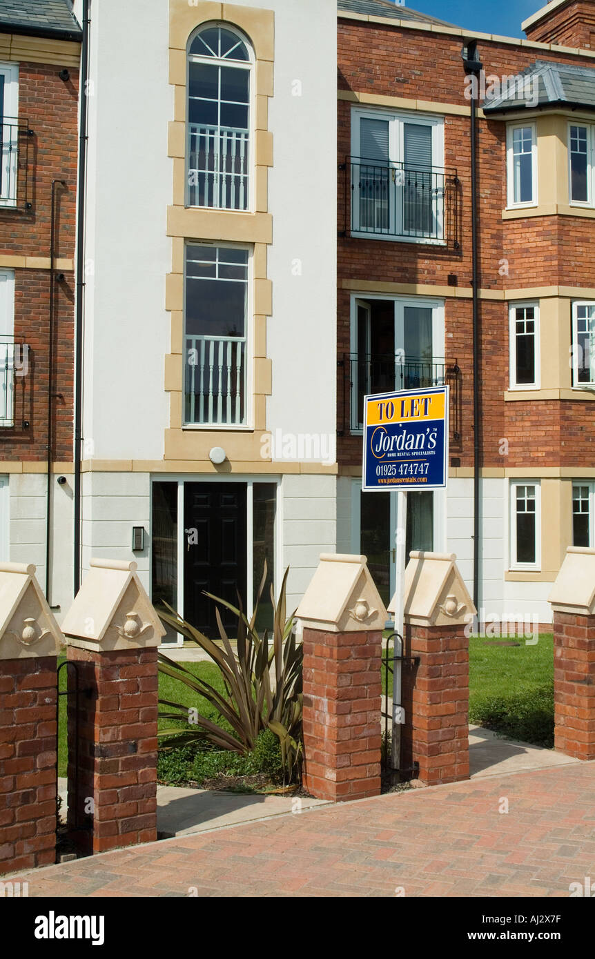 houses or flats to let on a modern housing complex in cheshire Stock