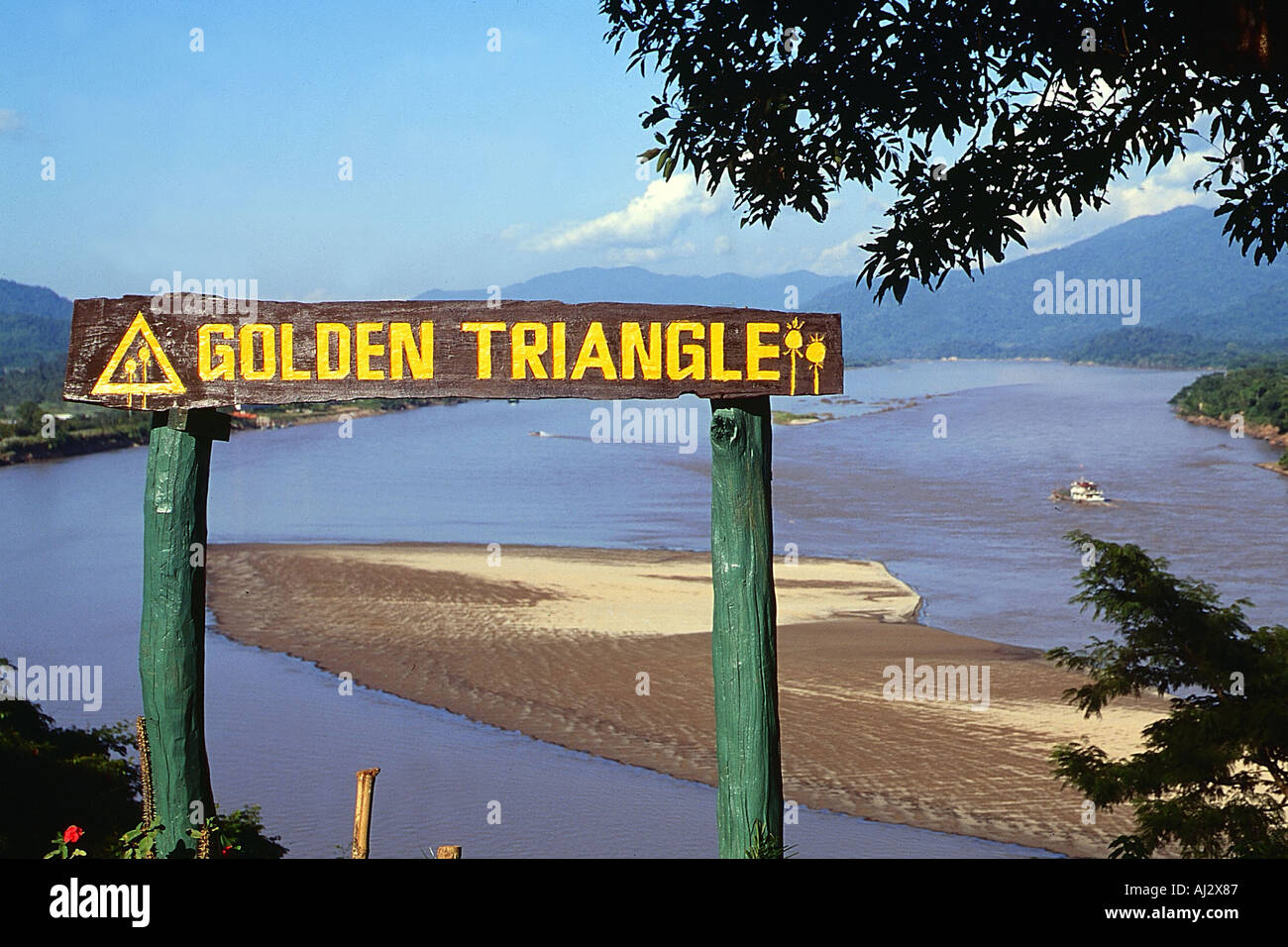 mekong golden triangle burma laos and thailand AJ2X87