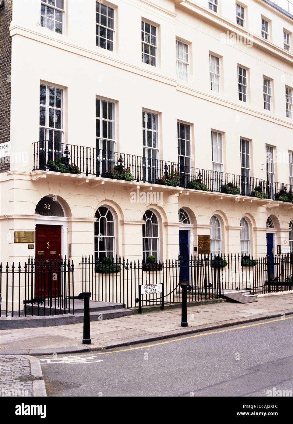 Houses at Fitzroy Square London UK Stock Photo Alamy