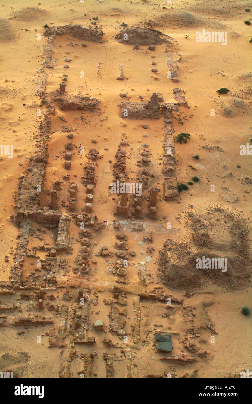 Jebel Barkal the temple of Amon from above Stock Photo