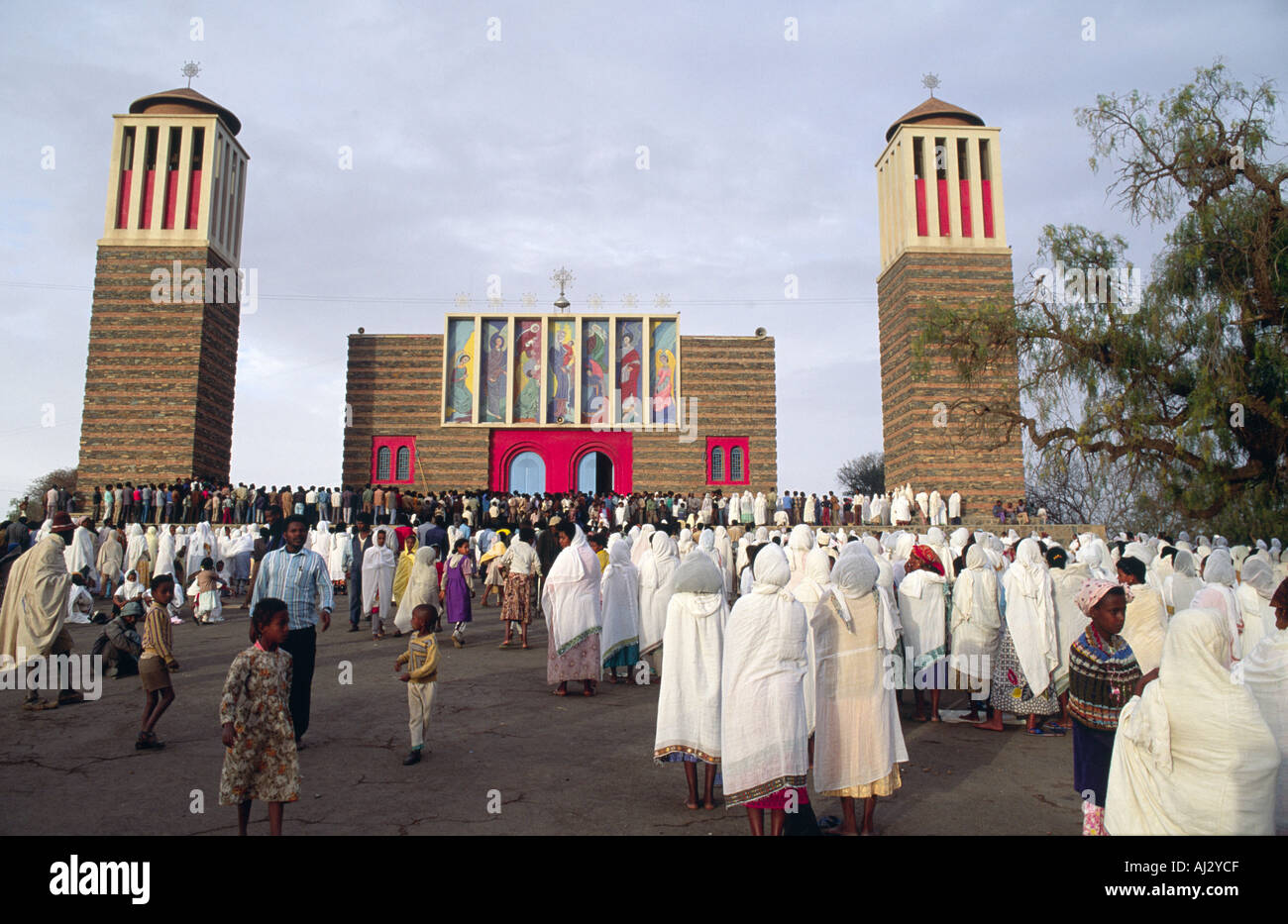 Orthodox church  on Good Friday Eritrea  Stock Photo 
