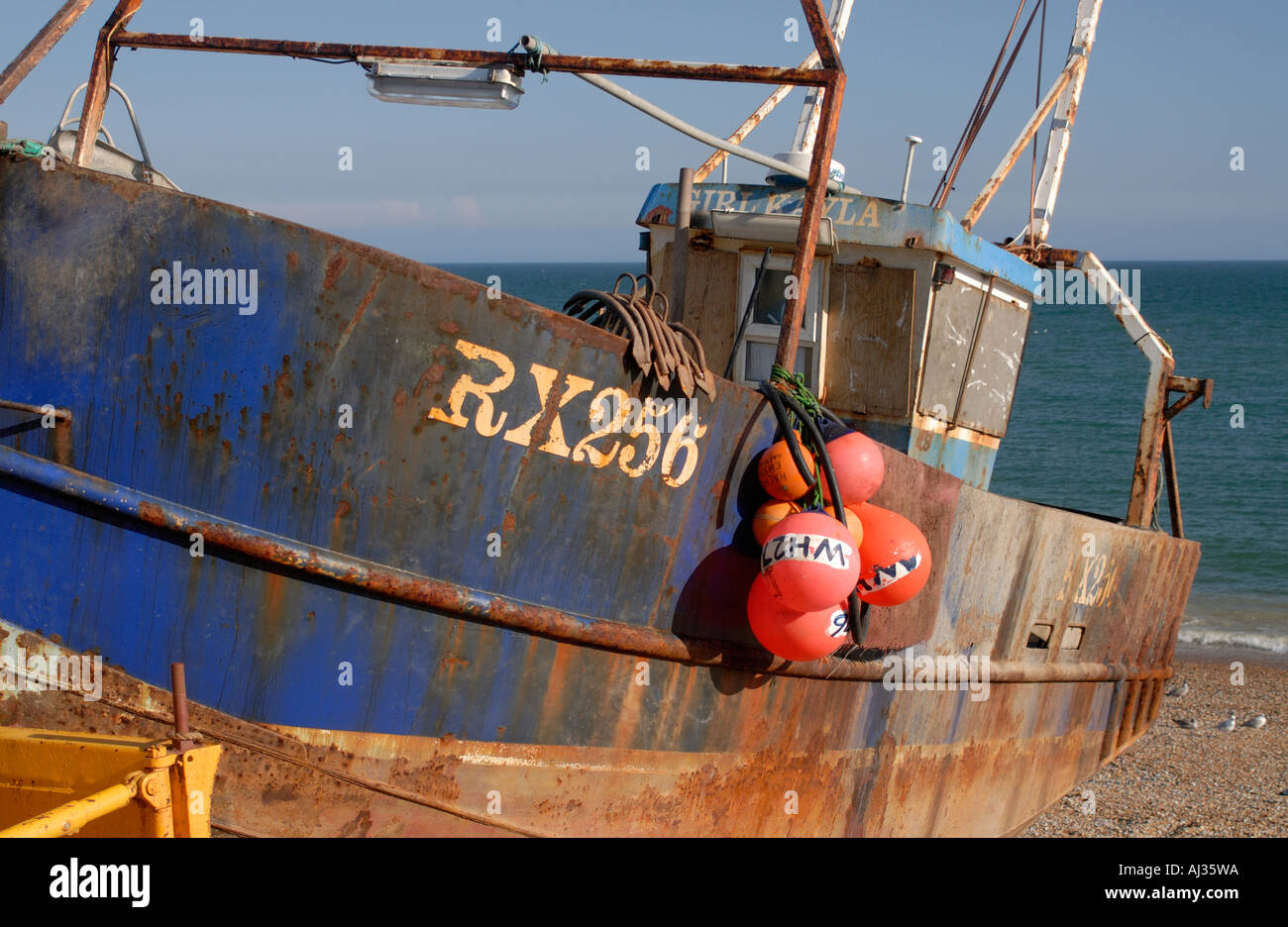 Rustin Boat Fishing trawler on rusting hi-res stock photography and images - Alamy