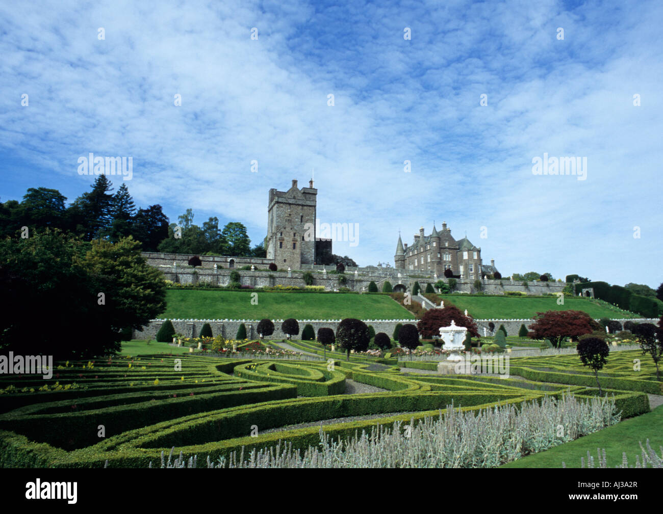 Drummond Castle And Gardens in Crieff  Perthshire Scotland Uk Stock Photo