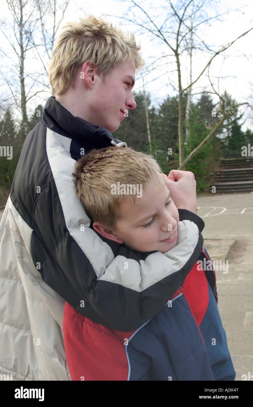 Woman makes choke hold in self-defense training Stock Photo - Alamy