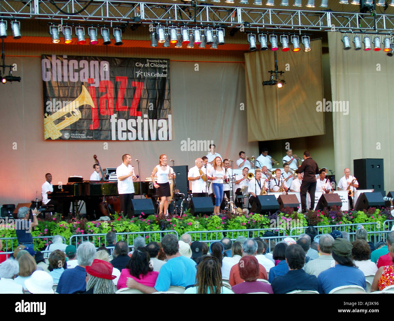 Chicago Jazz Music Festival Stock Photo Alamy