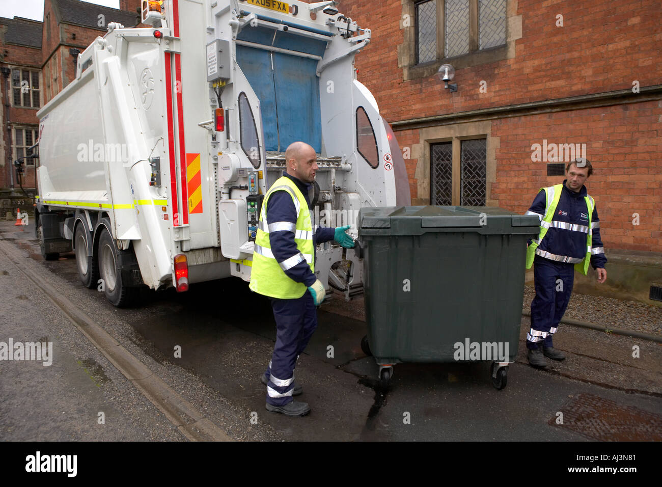 Waste collection Heslington York UK Stock Photo Alamy