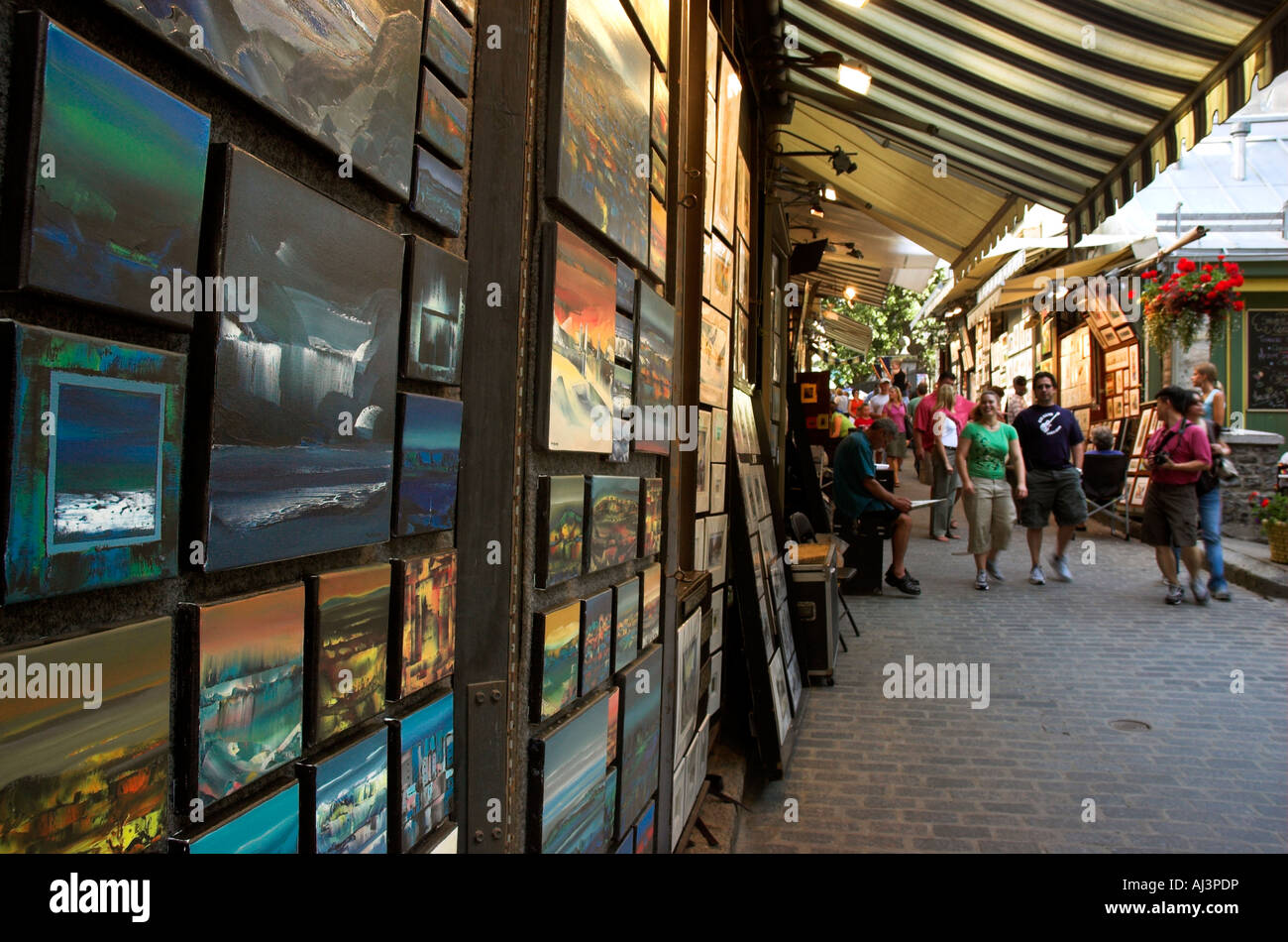 Rue de Tresors in Quebec City Stock Photo Alamy