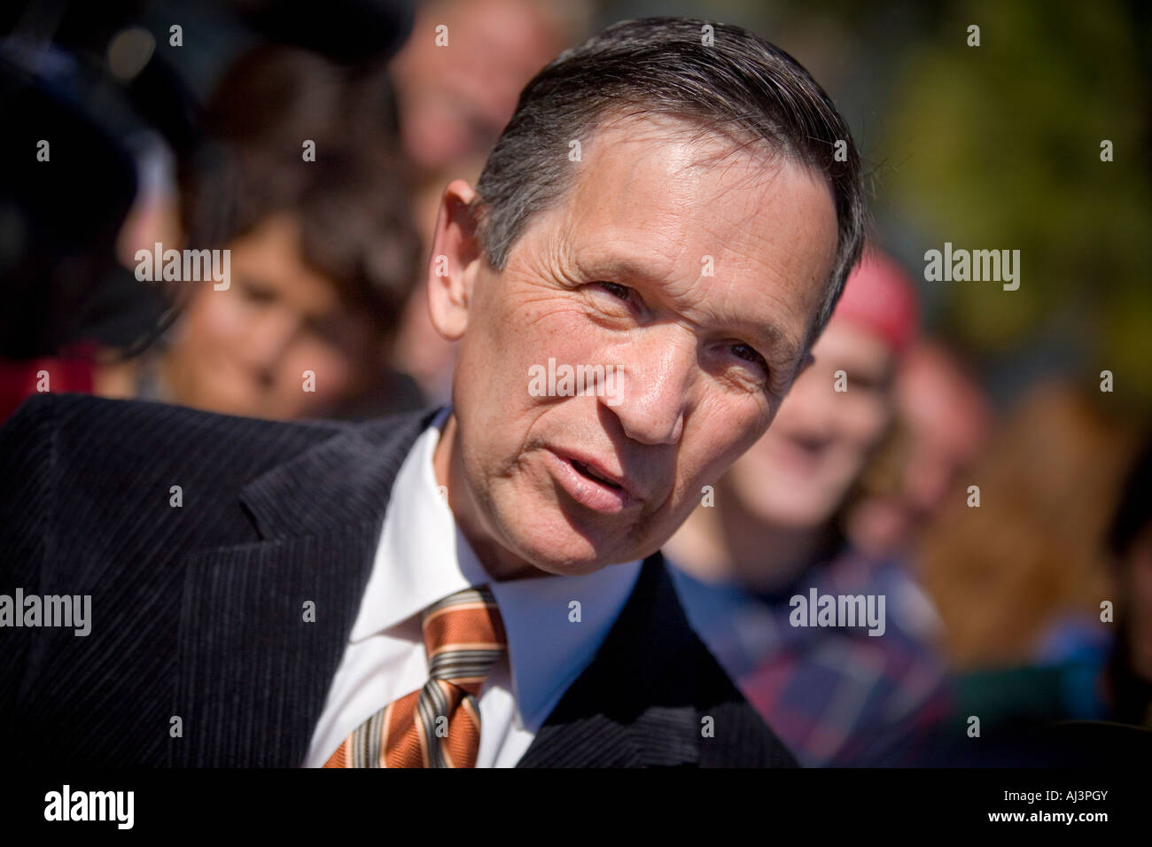 Presidential candidate Dennis Kucinich on the campaign trail Stock Photo