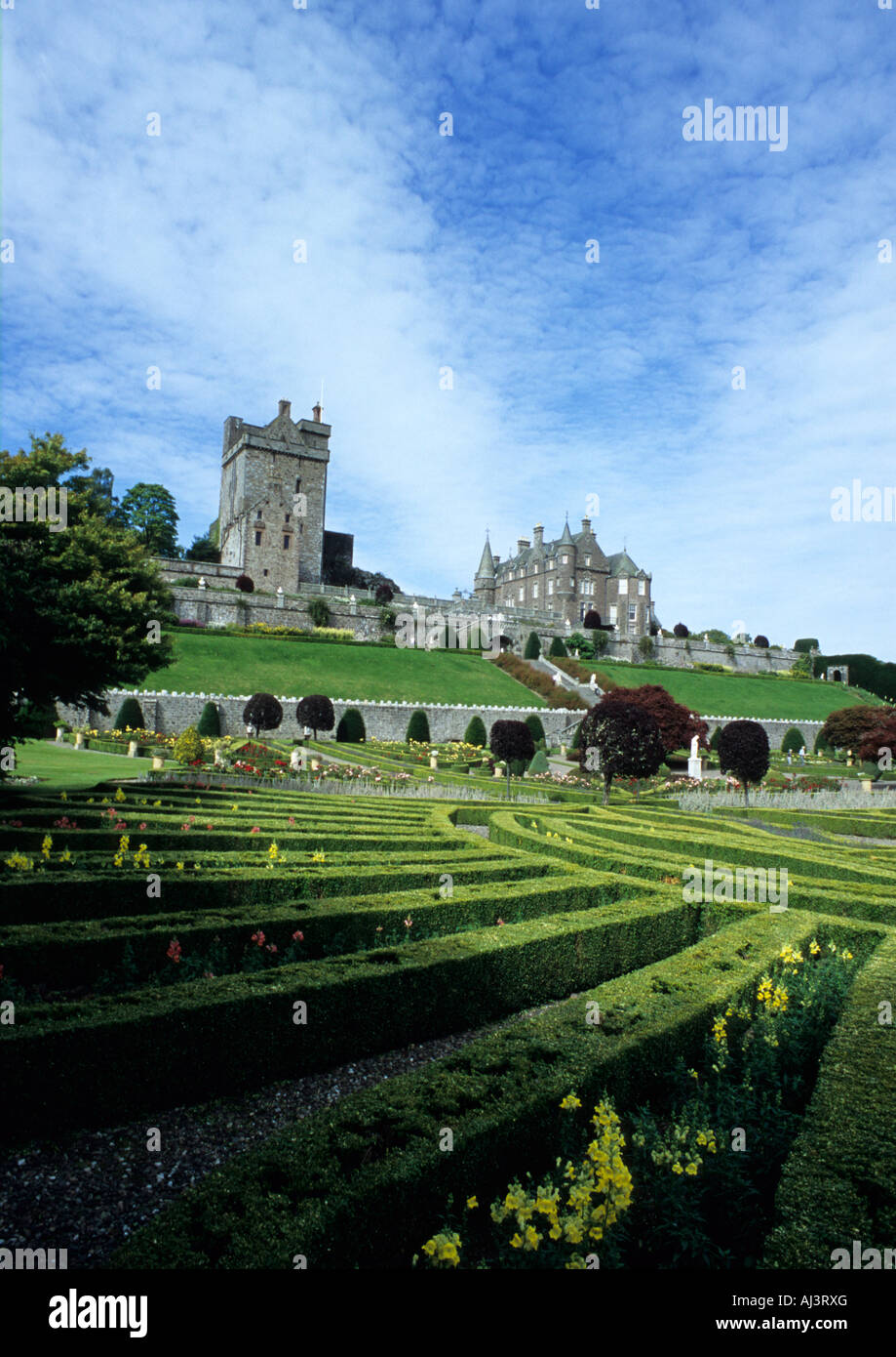 Drummond Castle And Gardens in Crieff  Perthshire Scotland Uk Stock Photo