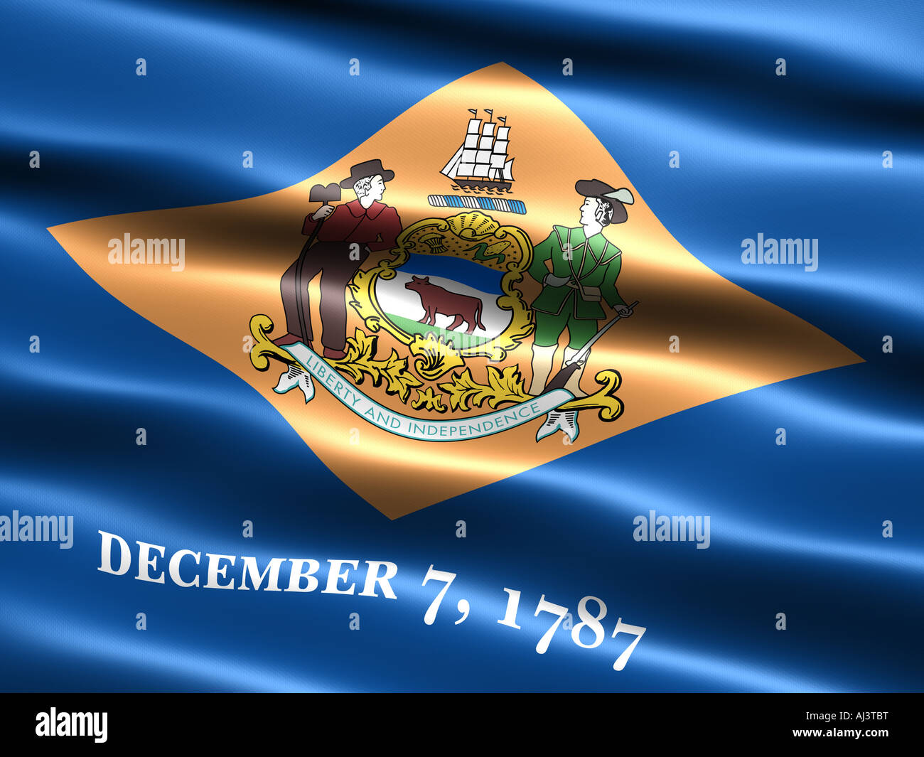 Delaware Flag Math Computer generated illustration of the flag of the state of Delaware ...