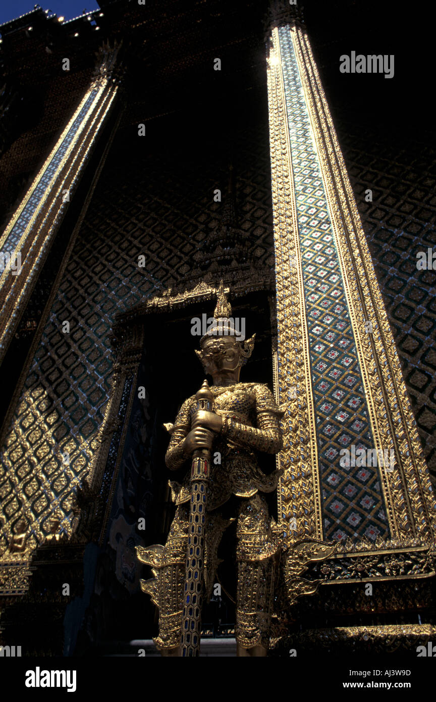 golden figure in grand palace bangkok Stock Photo