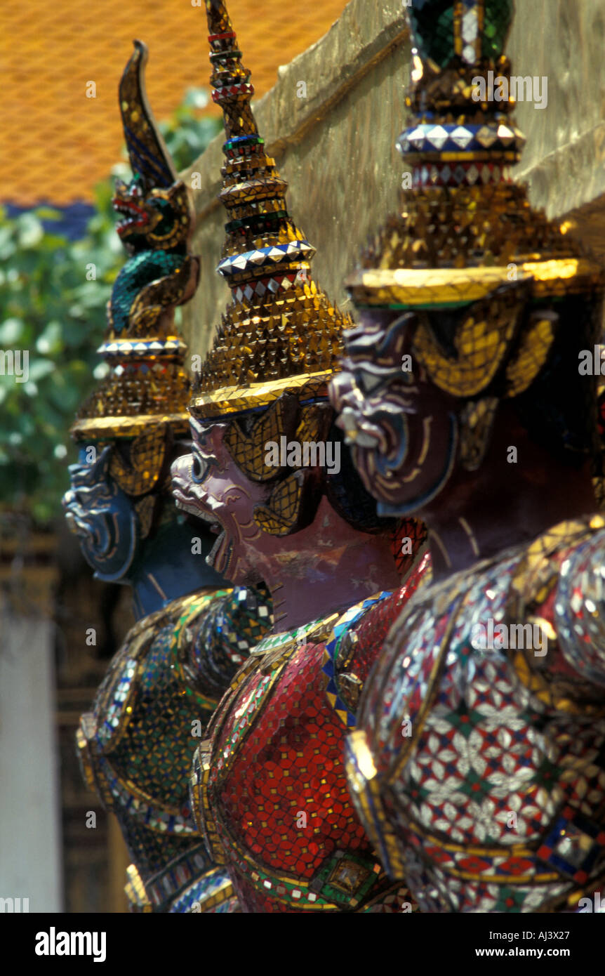 monkey figures at grand palace bangkok Stock Photo