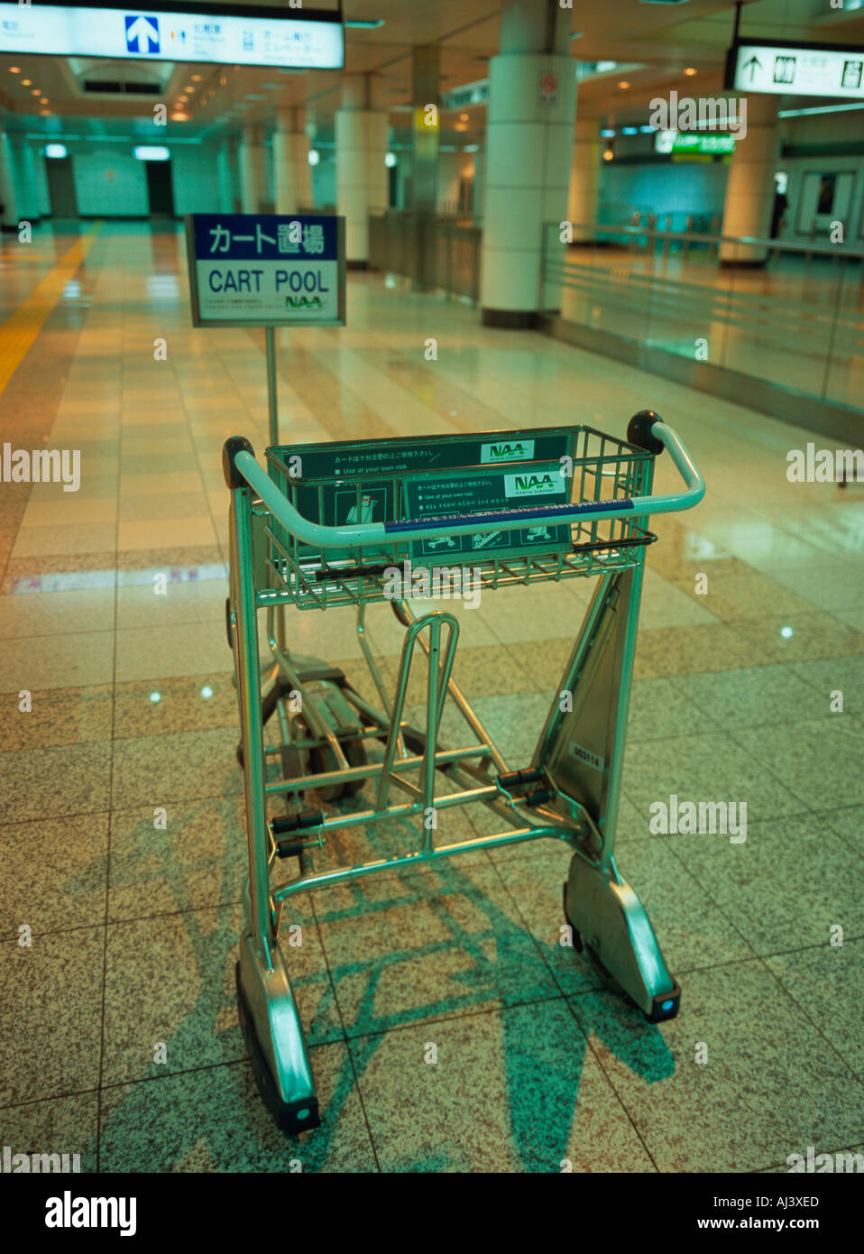 Luggage cart at airport terminal Stock Photo Alamy