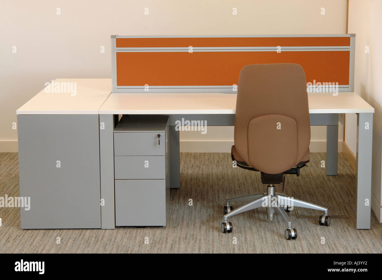 Modern office desk Stock Photo Alamy