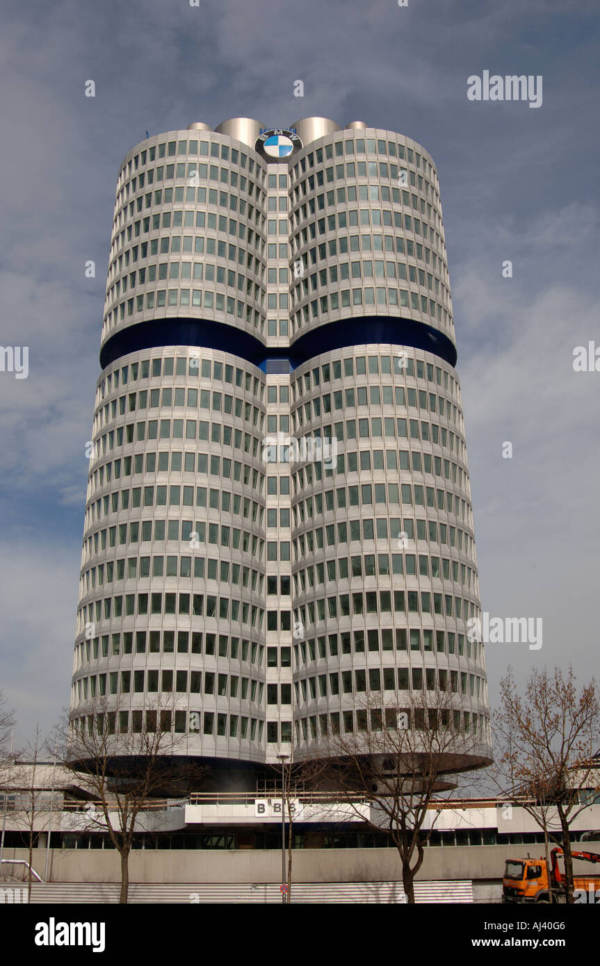 BMW HQ Four Cylinder Building Stock Photo