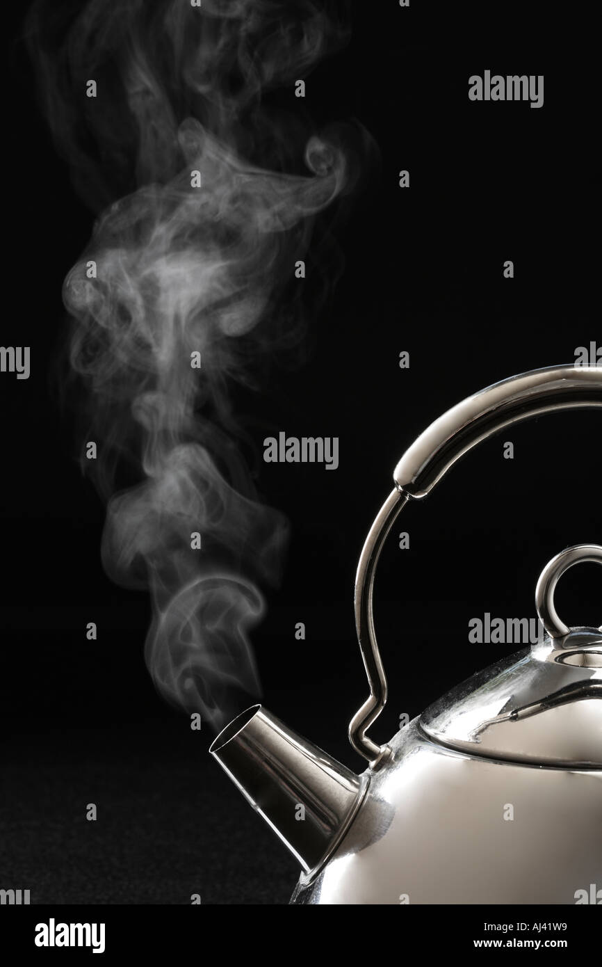 Steam coming from Kettle Stock Photo