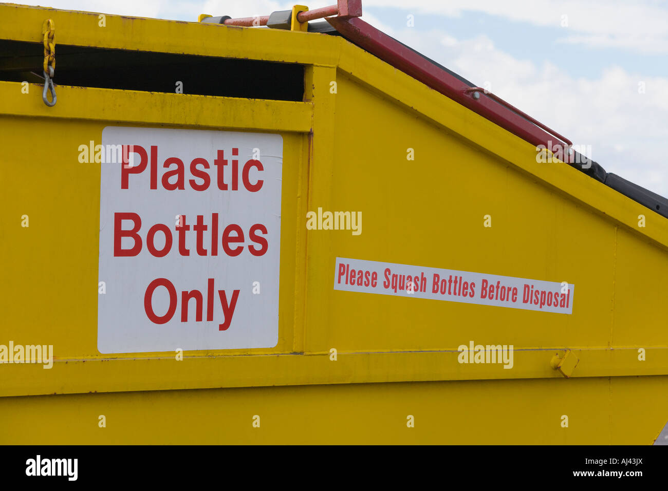 Plastic bottles recycling bin Dingle Dingle Peninsula County Kerry Ireland Stock Photo