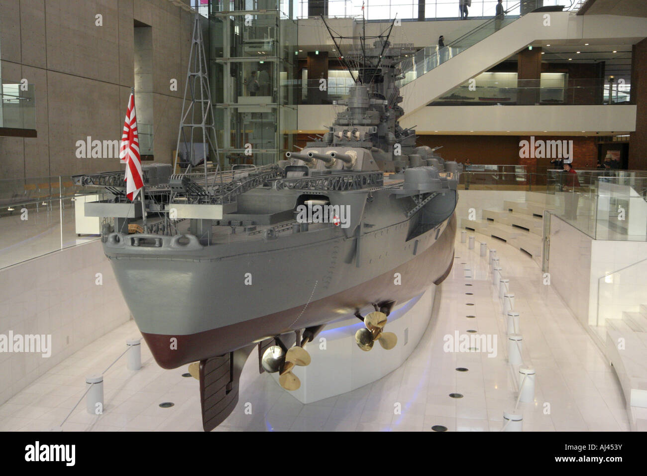110 Scale Model of Battle ship Yamato displayed at Yamato Museum Kure