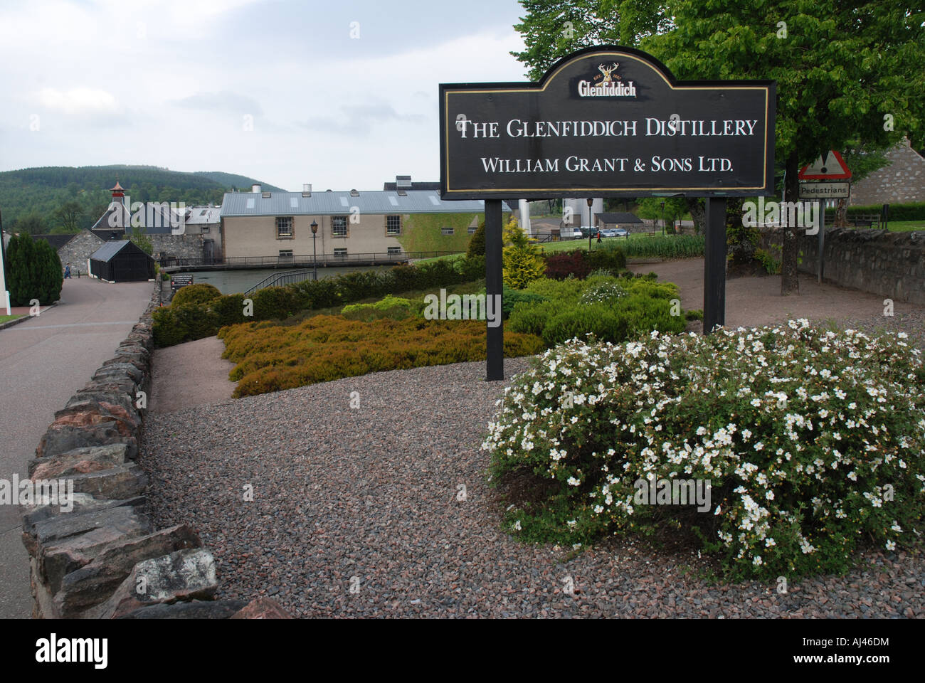 Whiskey distillerie at Dufftown, Moray, Scotland Stock Photo