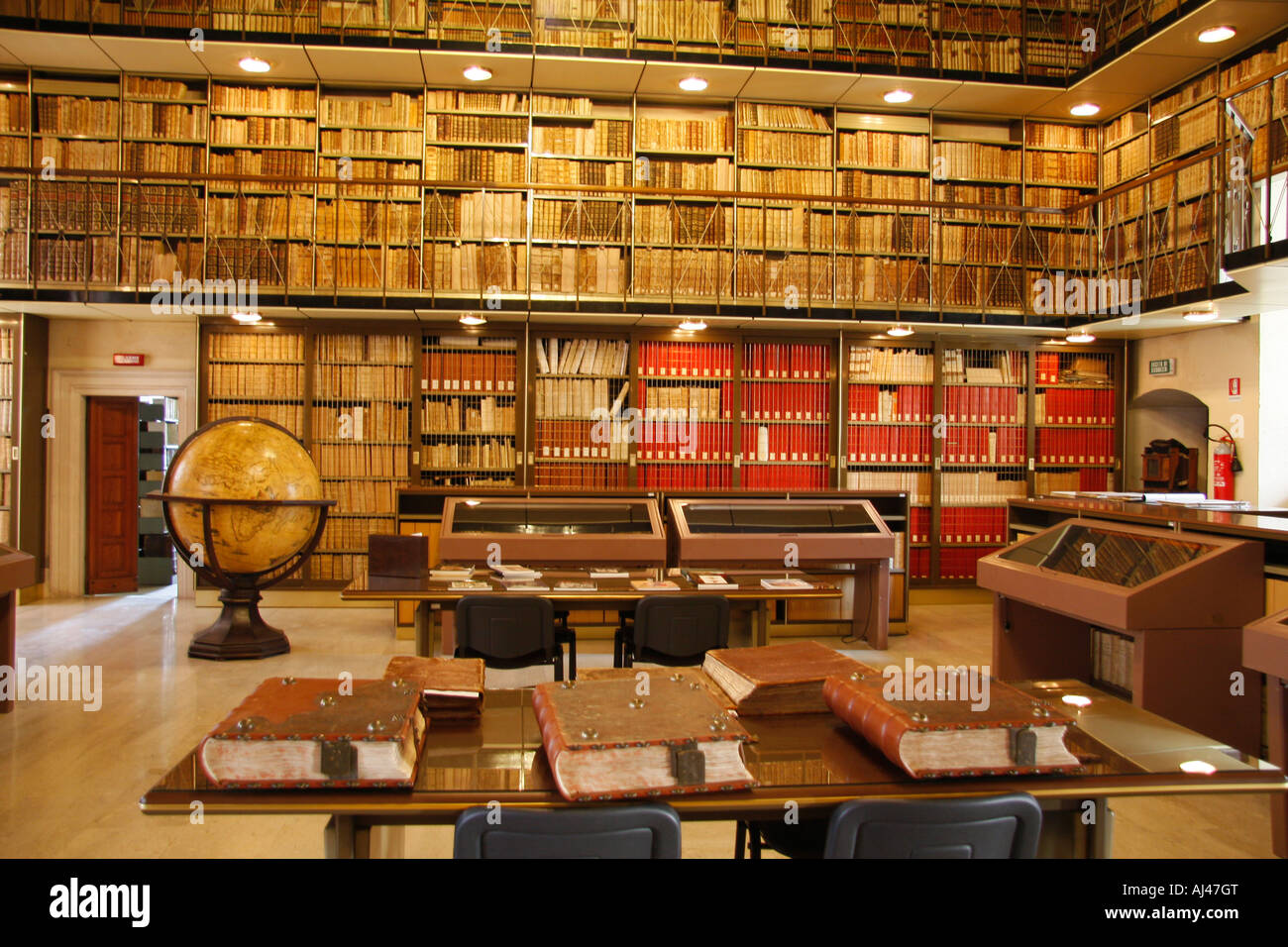 Interior, "Biblioteca Planettiana", Jesi,library, Interior, "Biblioteca Planettiana", Jesi,library, Stock Photo