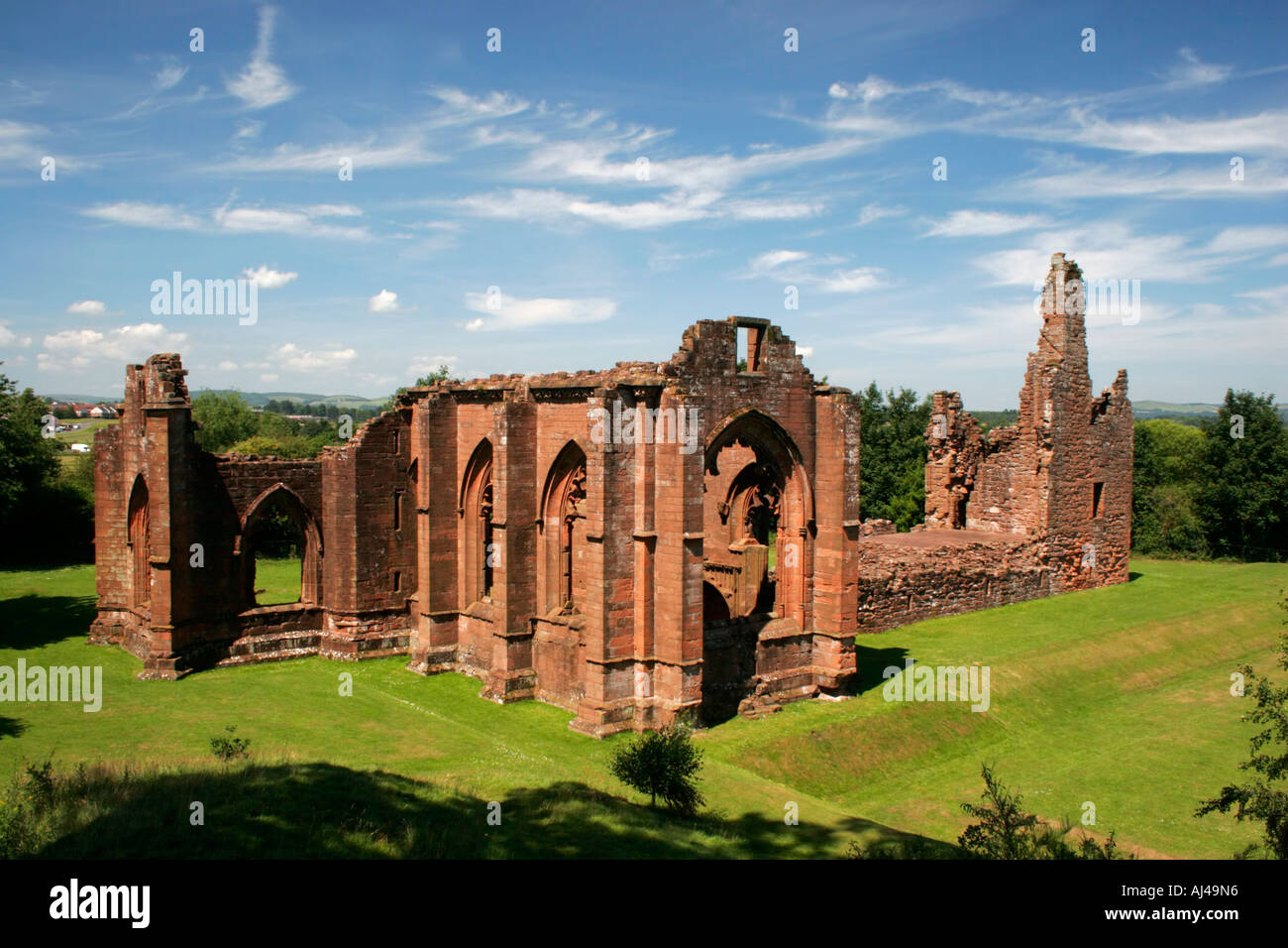 Ruins of Lincluden Collegiate Church in Dumfries Scotland Stock Photo