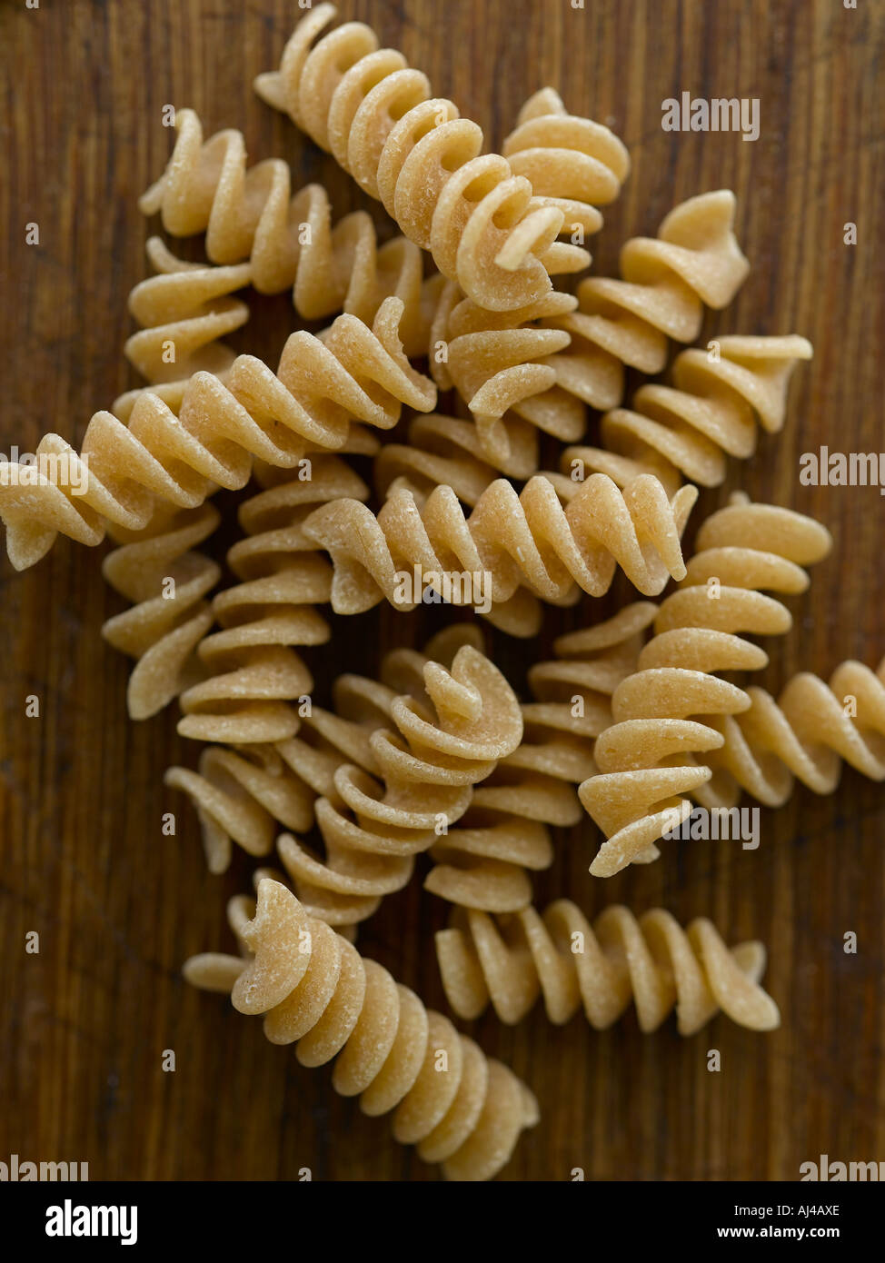 Wholewheat pasta fusilli high end hires stock photography and images