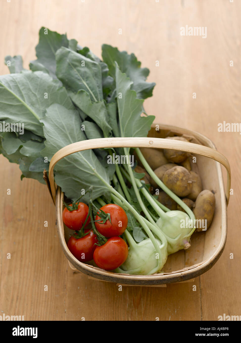 Trug of fresh vegetables - high end Hasselblad 61mb digital image Stock Photo