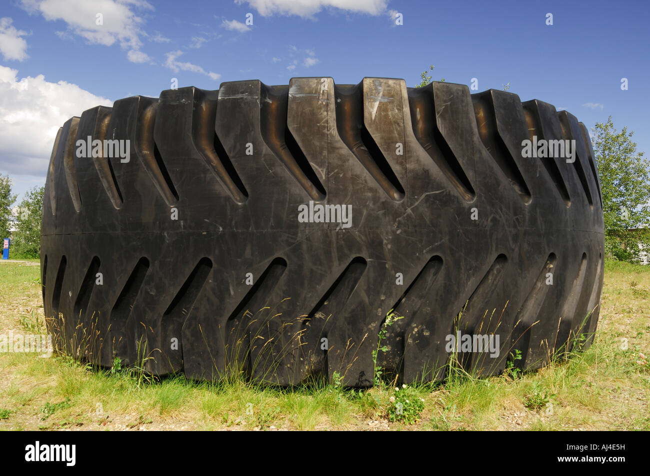 Giant tire from Fort McMurray mining truck at the Oilsands Discovery