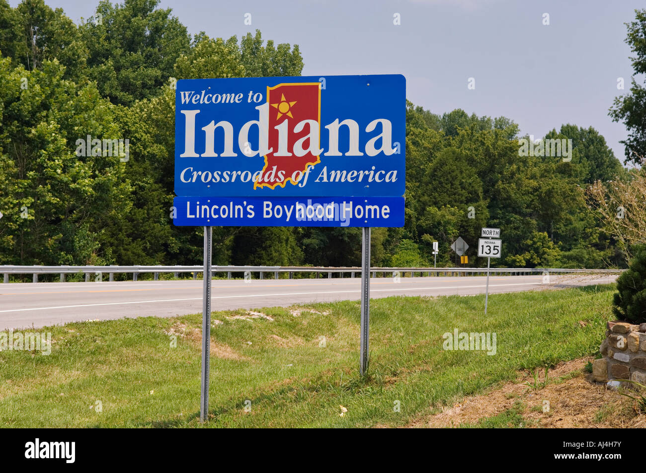to Indiana Highway Sign on State Road 135 Harrison County