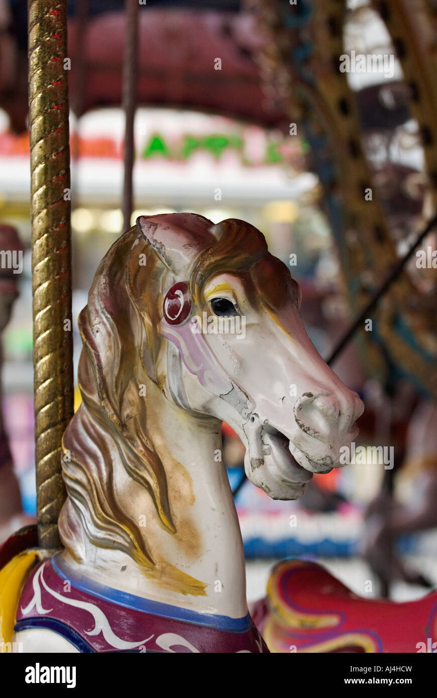 Portrait of Carousel Horse at Harrison County Fair in Corydon Indiana