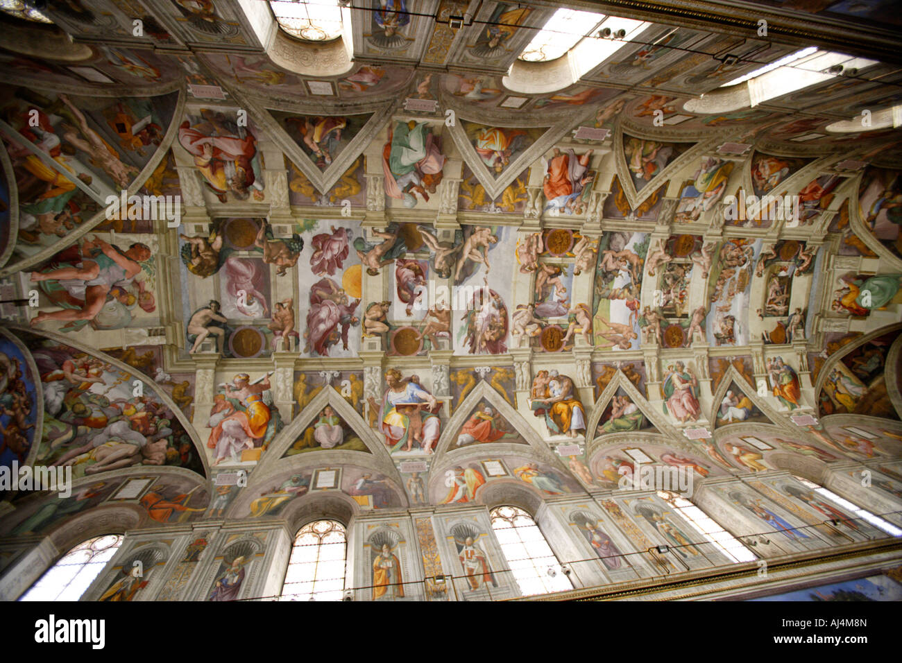 Ceiling Of The Sistine Chapel By Michelangelo The Vatican Rome