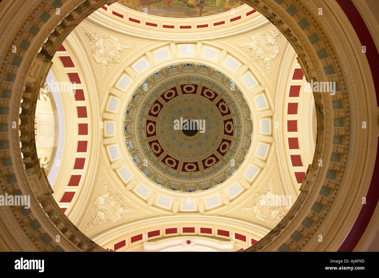 looking up at the inside of the main dome and whispering gallery of ...