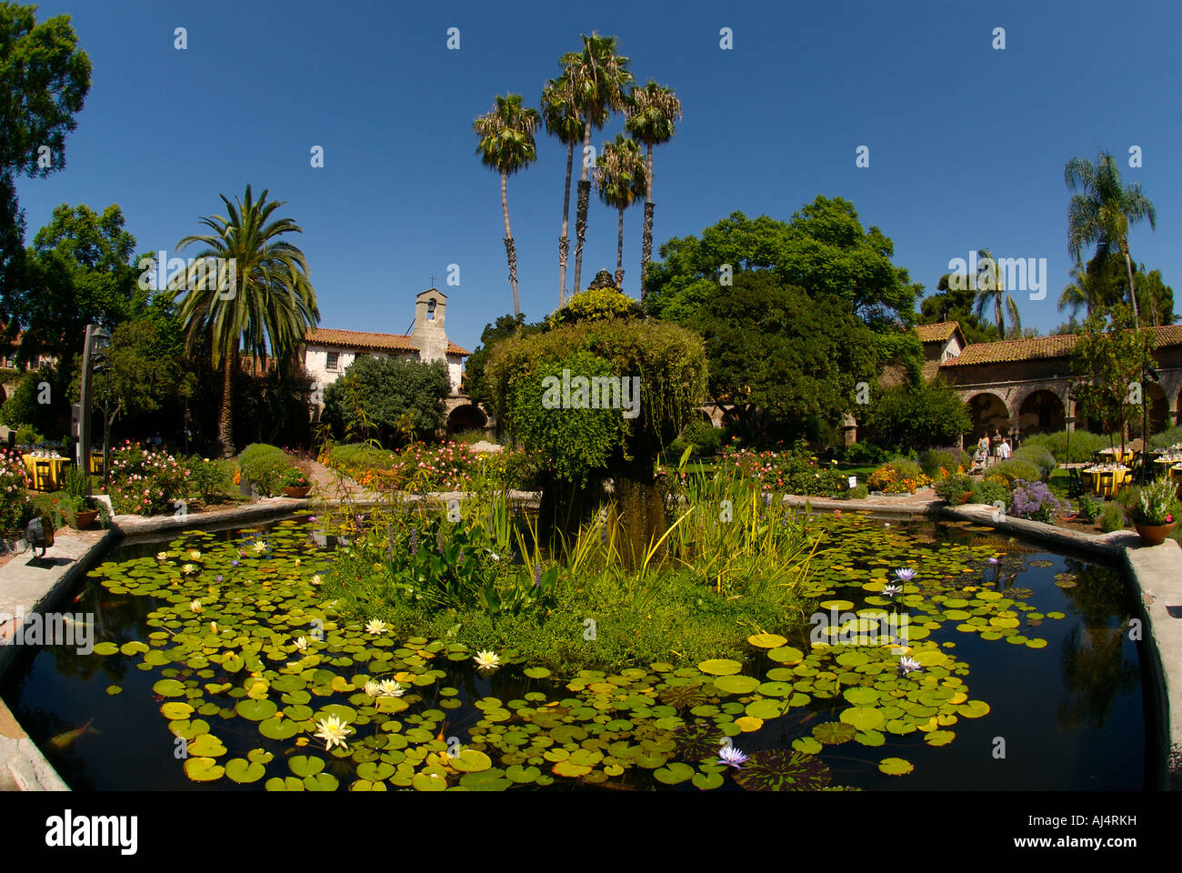 Fountain and Courtyard at the Mission at San Juan Capistrano, Orange