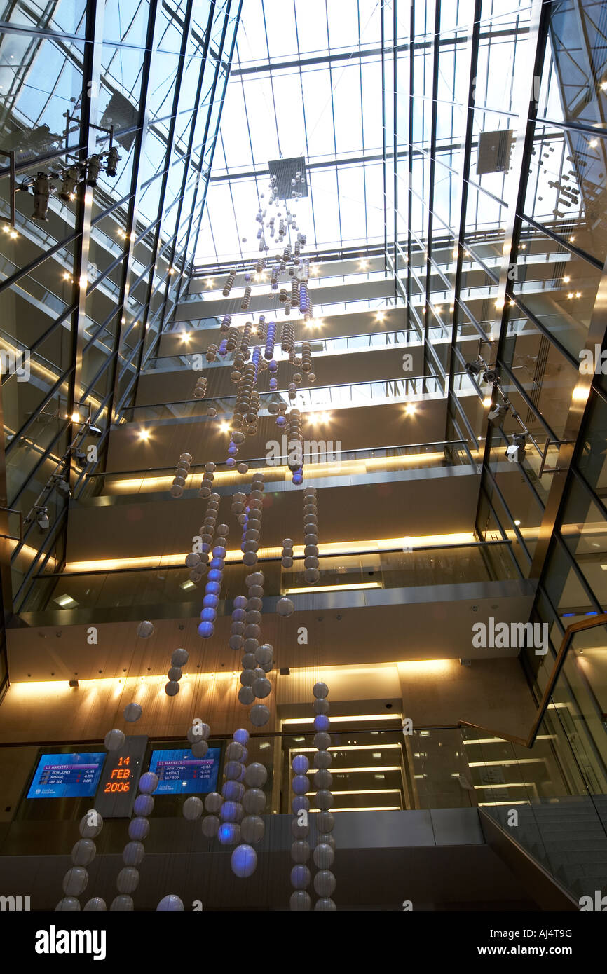 View up atrium interior of London Stock Exchange City of London EC4 England Stock Photo