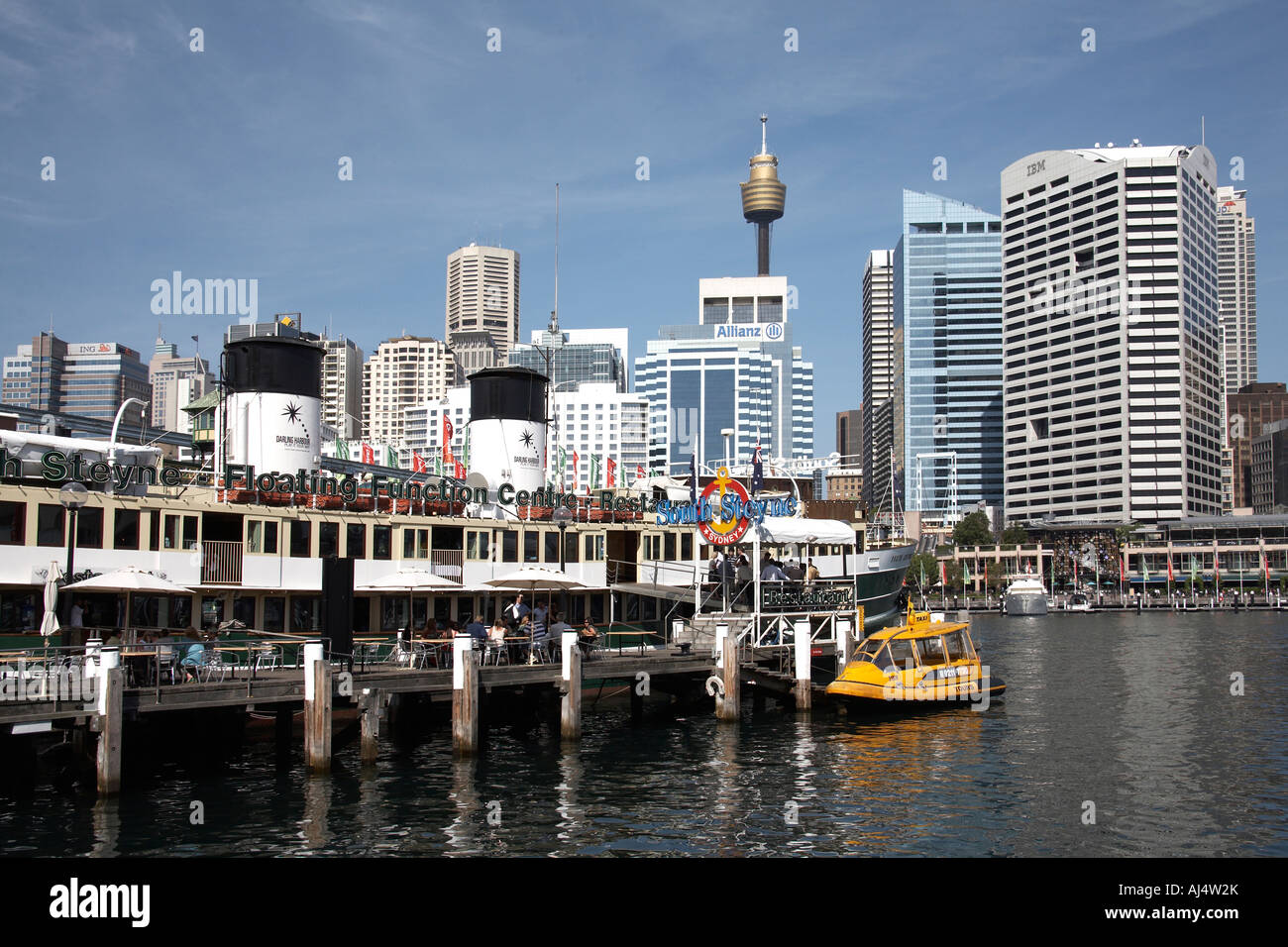 South Steyne floating function centre restaurant in Darling Harbour Sydney New South Wales NSW Australia Stock Photo
