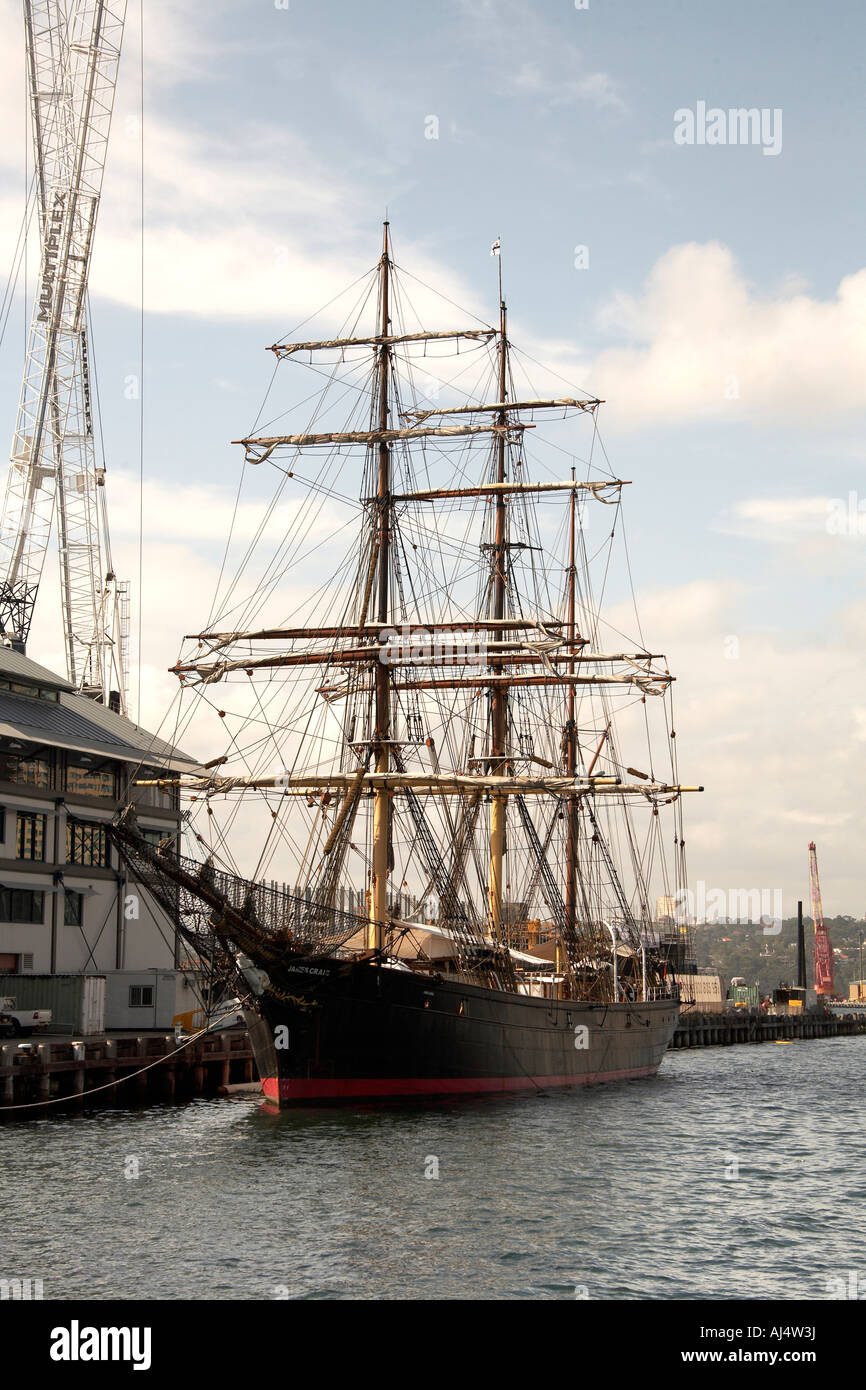 James Craig sailing ship in Darling Harbour in Sydney New South Wales