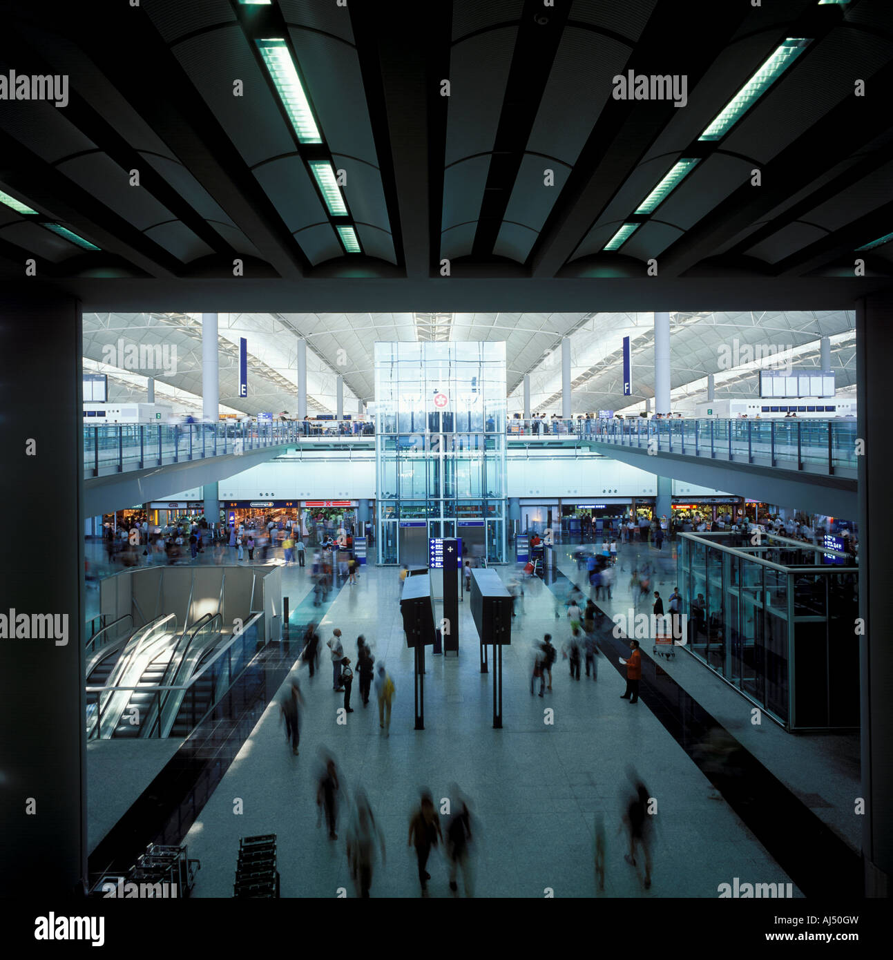 Interior of Chek Lap Kok Airport, Hong Kong Stock Photo