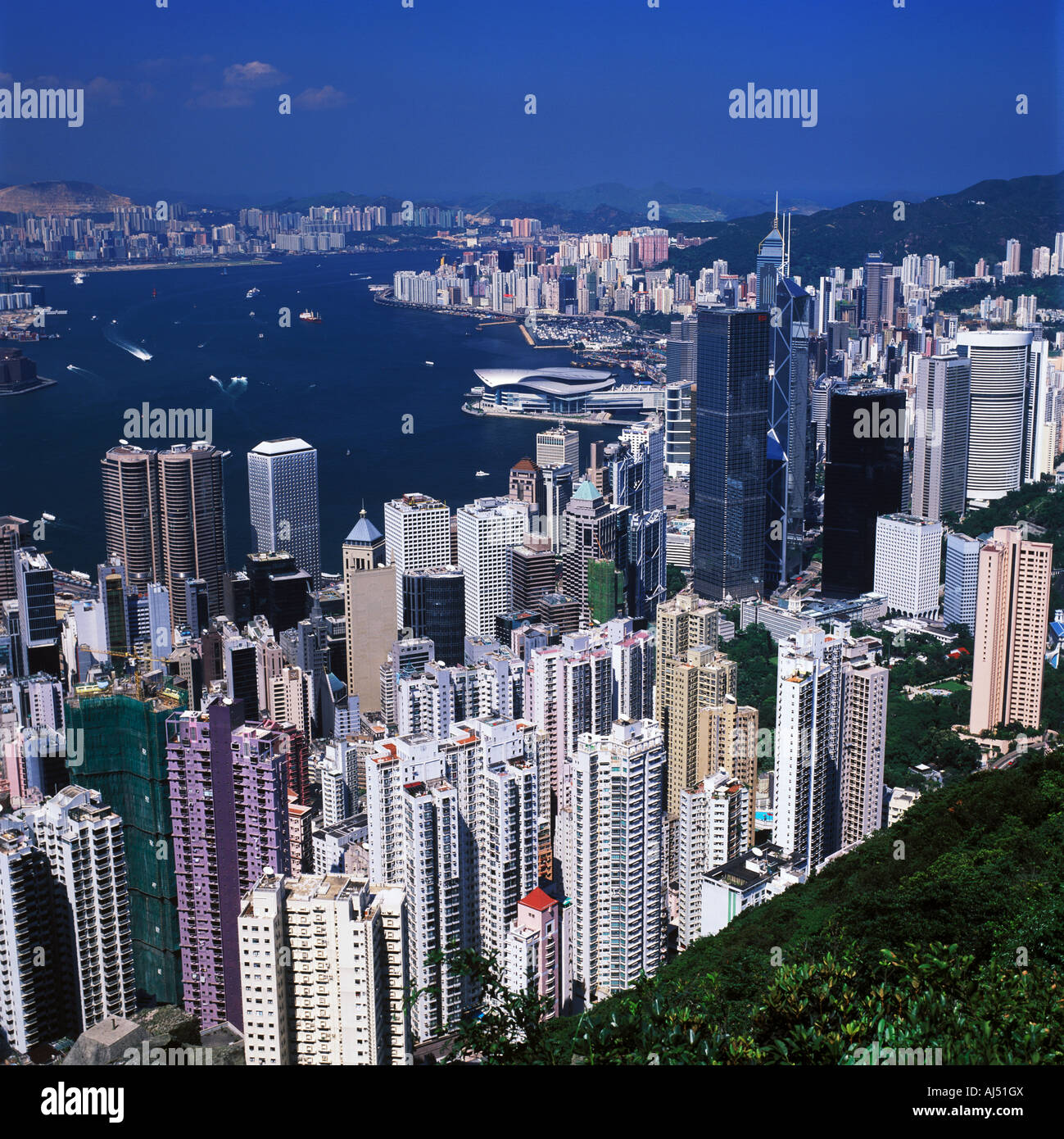Hong kong downtown aerial view hi-res stock photography and images - Alamy