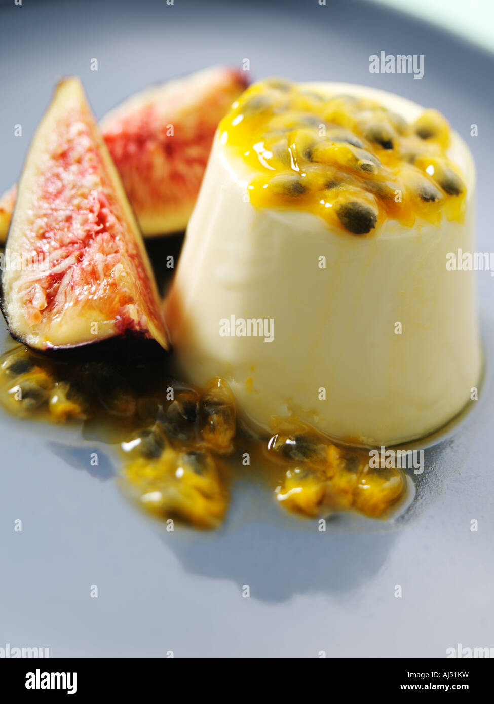 Italian panna cotta dessert Stock Photo