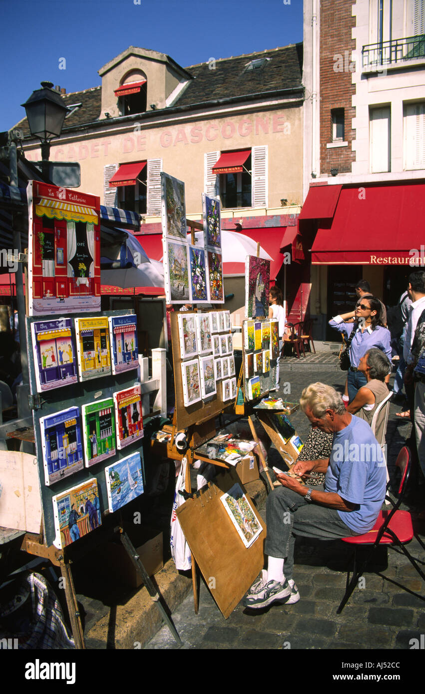 Artists Place du Tertre Montmartre Paris France Stock Photo - Alamy