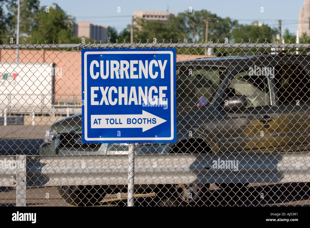 Currency exchange sign Stock Photo - Alamy