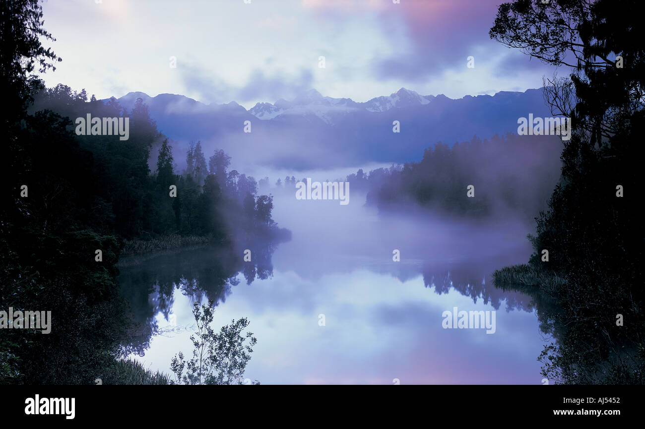 Lake Matheson North Island New Zealand Stock Photo - Alamy