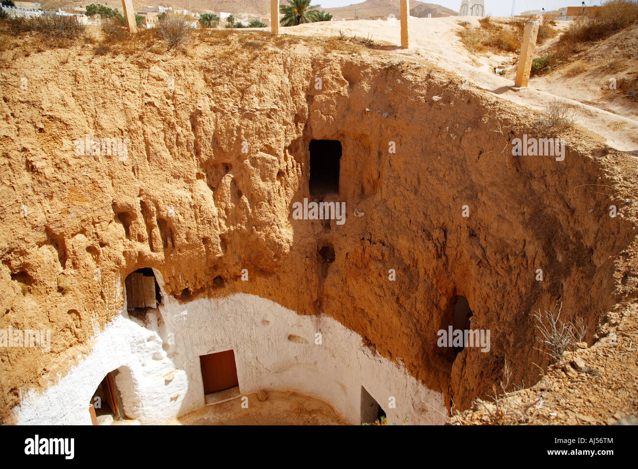 Troglodyte Dwellings, Matmata, Tunisia Stock Photo