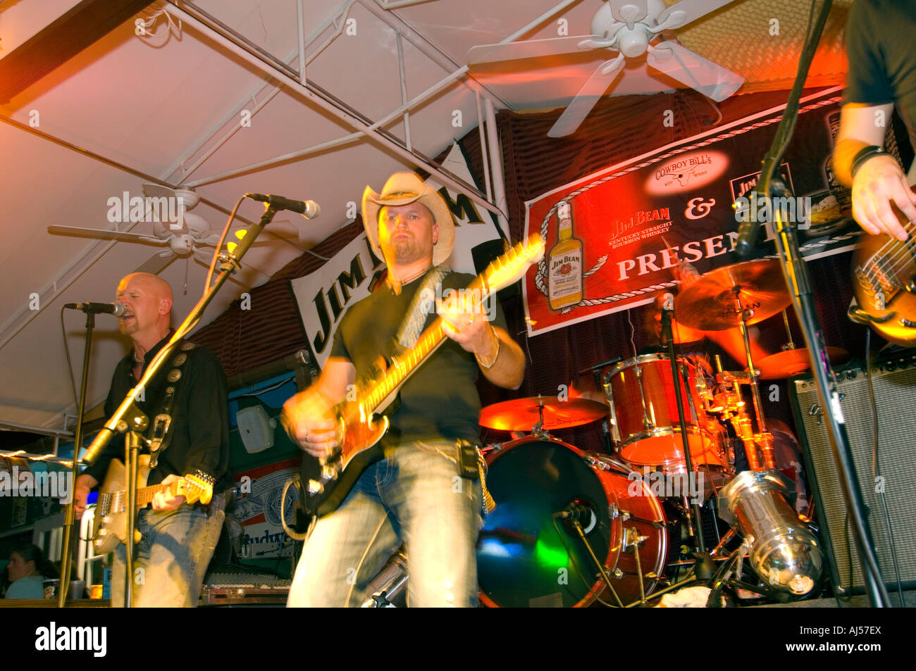Band playing in a bar on Duval Street Florida Keys Florida United States of America Stock Photo